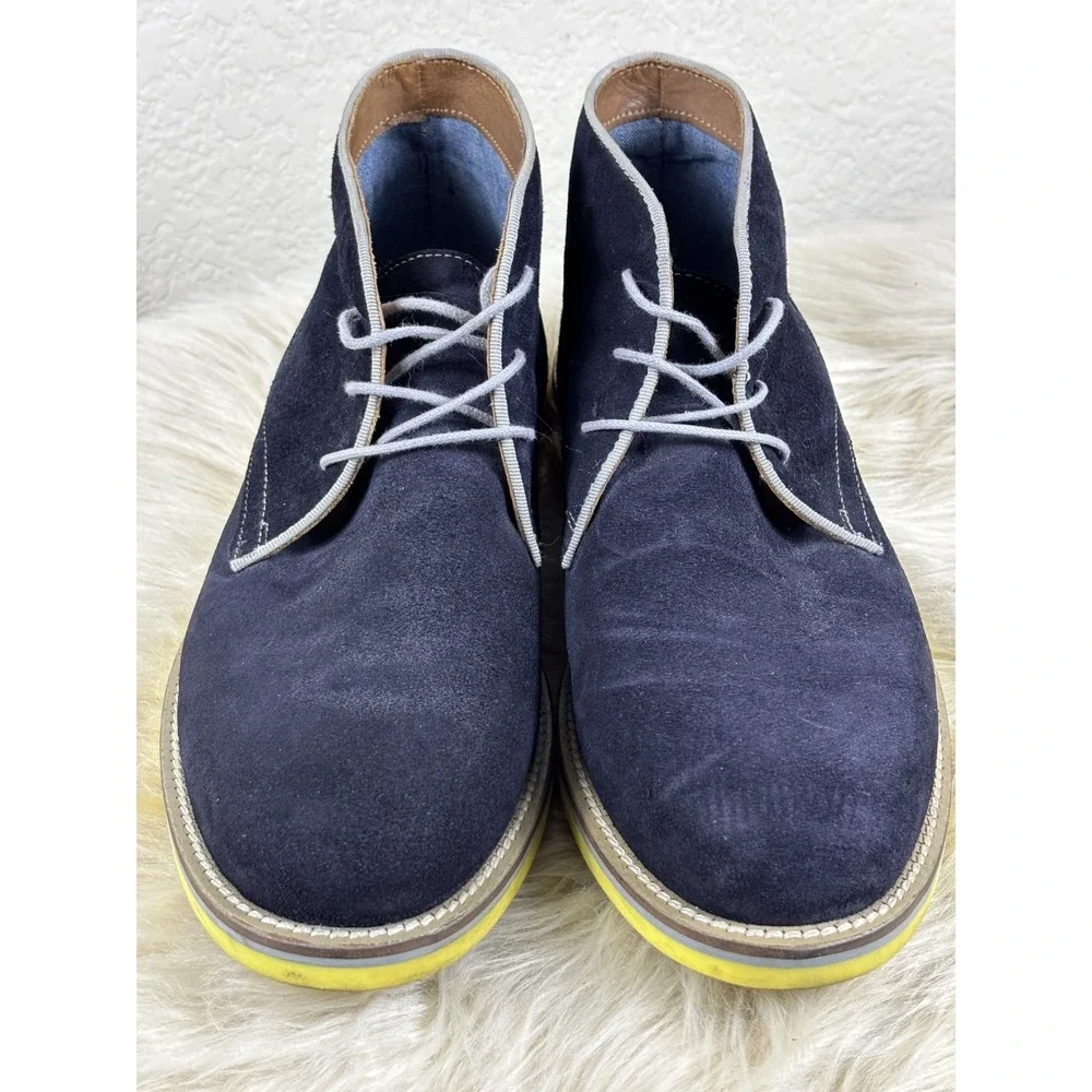 Aldo Mens 8 Blue Suede‎ Chukka Boots Lace Up Ankle Casual Streetwear